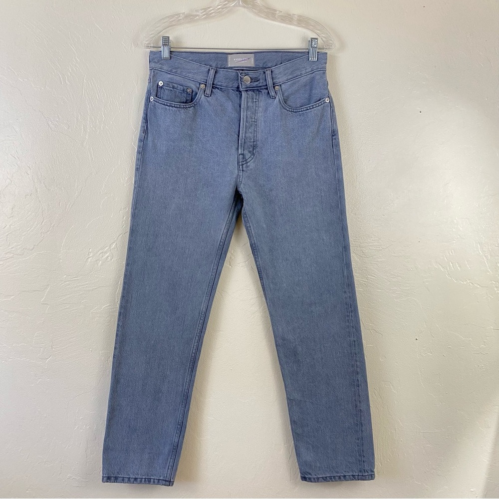 Everlane Size 25 Light Blue Grey The Relaxed Full Straight Leg Denim Jean